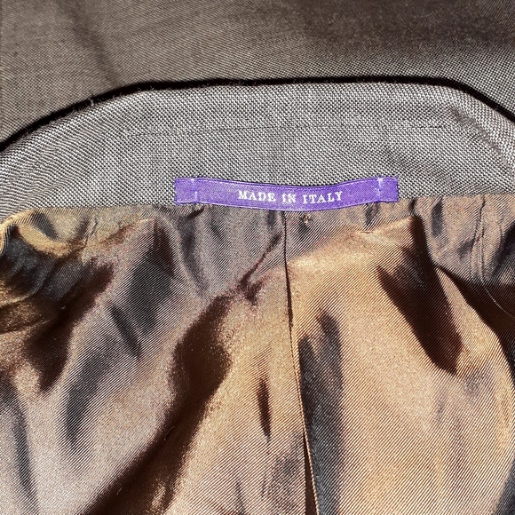 RALPH LAUREN PURPLE LABEL 2 Button Long Sleeve 100% Wool Blazer Men's Sz 44L - Picture 11 of 16